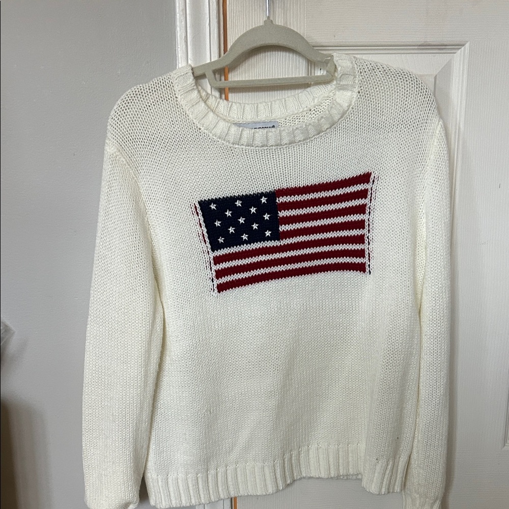 Women's White Flag Sweater
